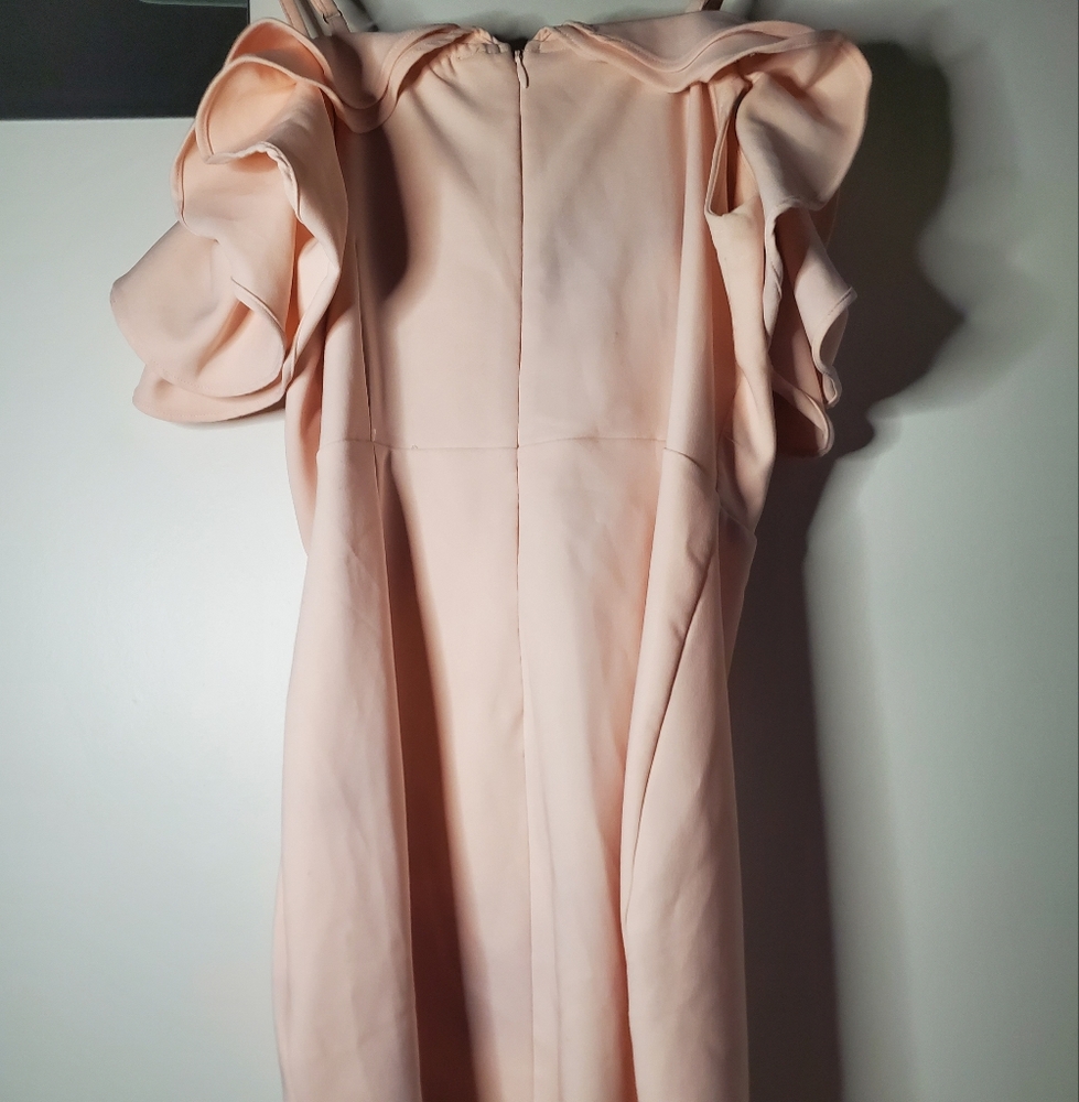 Light Pink Summer Dress with Ruffles - Picture 5 of 6